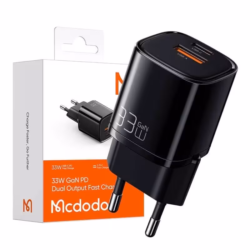 شارژردیواری مک دودو توان 33 وات با2 پورت USB-C