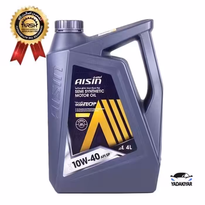 روغن موتور آیسین Aisin مدل SP حجم 4 لیتر (10W-40) ساخت کره با برچسب وزارت صنعت