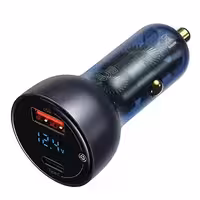 شارژر فندکی باسئوس مدل Baseus Particular Digital Display QC PPS TZCCKX به همراه کابل دو سر تایپ سی