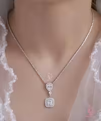 💎نیم ست  جواهري نقره عیار 925 با نگینهای بسیار درخشان(N_4035)