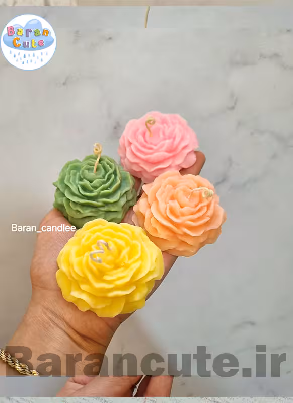 شمع دستساز عطری گل آلاله در رنگ دلخواه