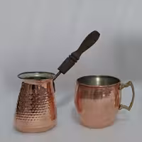 قهوه جوش مسی دسته چوبی