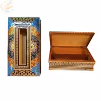 ست جا دستمال و کارد و چنگال خاتم کاری مدل تذهیب