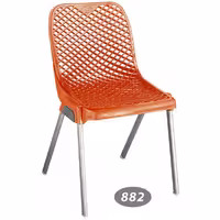 صندلی پایه فلزی طرح شبکه ای ناصر پلاستیک کد 882