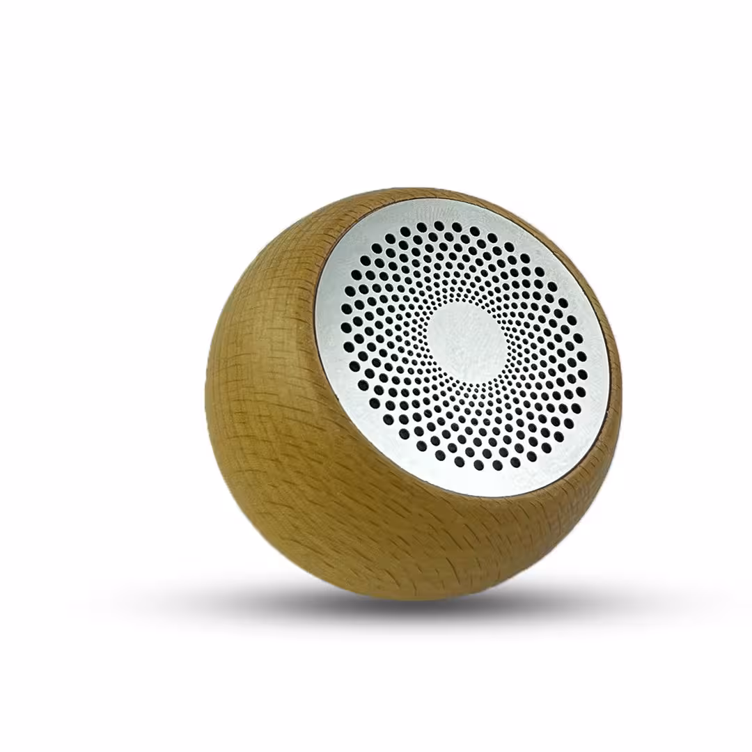 اسپیکر چوبی بلتوثی  100 گرمی قهوه ای کوچک و قابل حمل