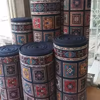 کناره گلیم ماشینی کاشان طرح کژال سرمه ای عرض80در3متر(هزینه ارسال باخریداروپس کرایه میباشد)