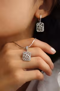 نیمست باگت نقره جواهری کد 00480