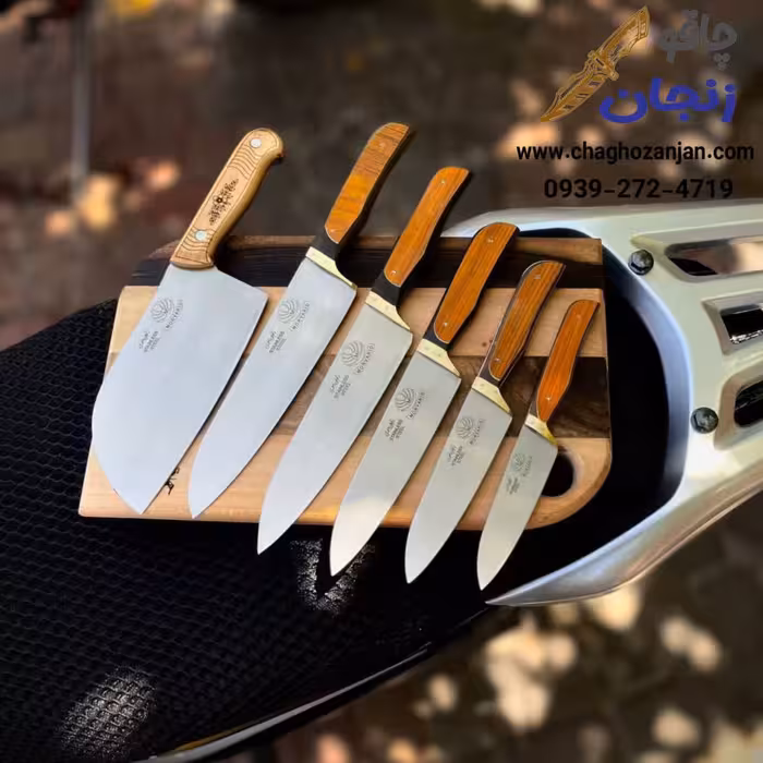 سرویس چاقو و ساطور 6 پارچه مروارید زنجان