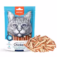 تشویقی گربه ونپی با طعم مرغ و ماهی کاد 80 گرم