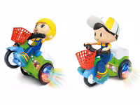 موتورسوار تک چرخ زن موزیکال اسباب بازی دارای رقص نور