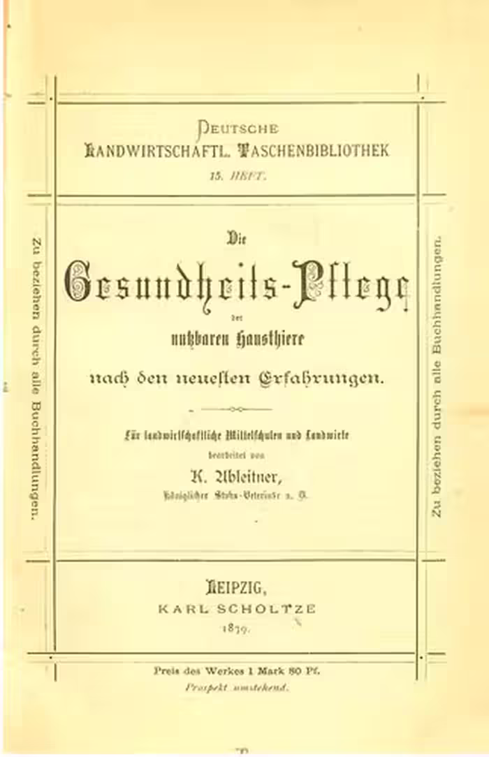 خرید و دانلود نسخه کامل کتاب Die Gesundheitsfplege der nutzbaren Hausthiere [Haustiere] nach den neuesten Erfahrungen