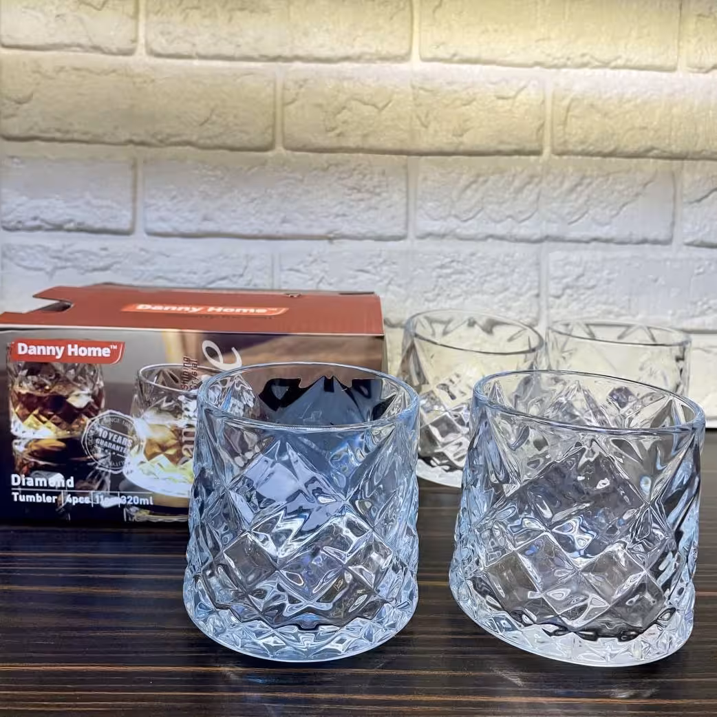 لیوان چرخشی دنی هوم Danny Home طرح الماس – ست 4 عددی