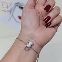 دستبند نقره زنجیری طرح تایگر کد5864