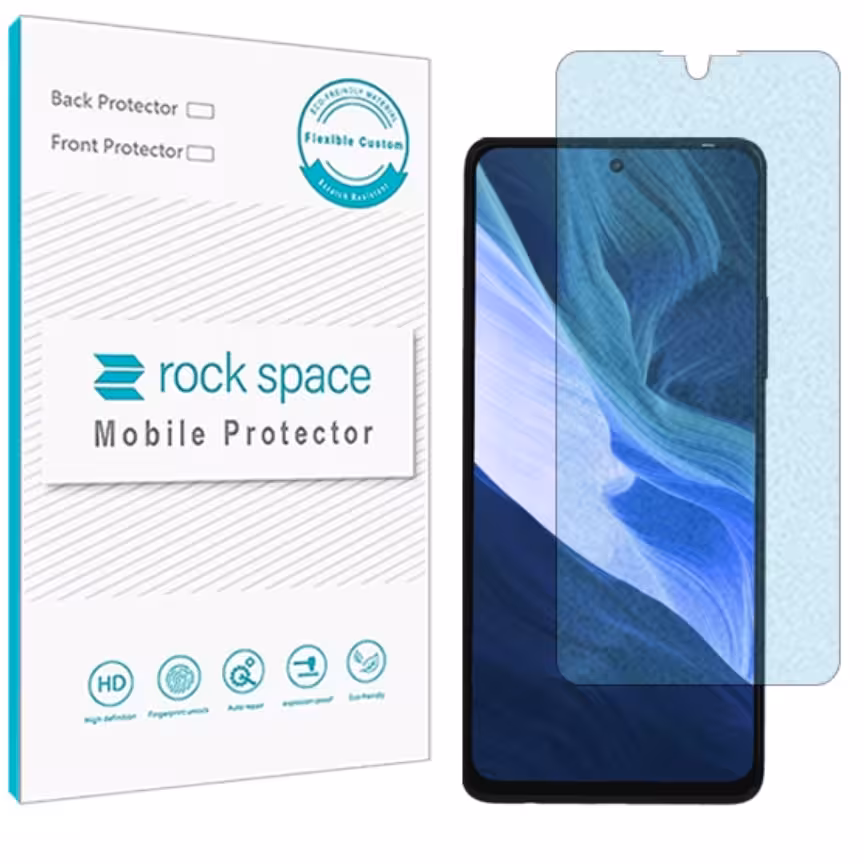  گلس نانو مات بلوکات (ضد اشعه آبی) و ضد ضربه اینفینیکس Note 10 برند راک اسپیس  