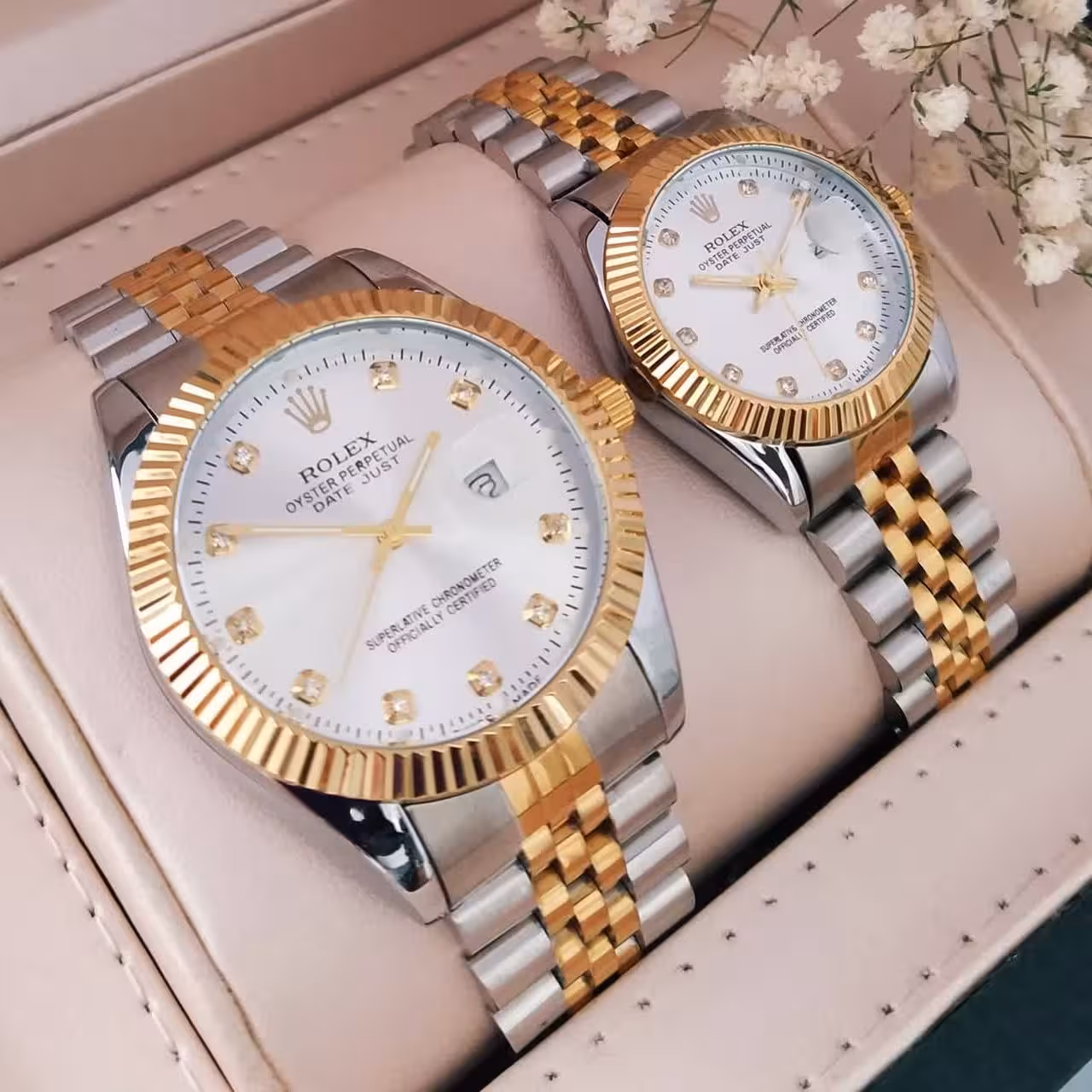 ست ساعت طرح رولکس طلایی Rolex