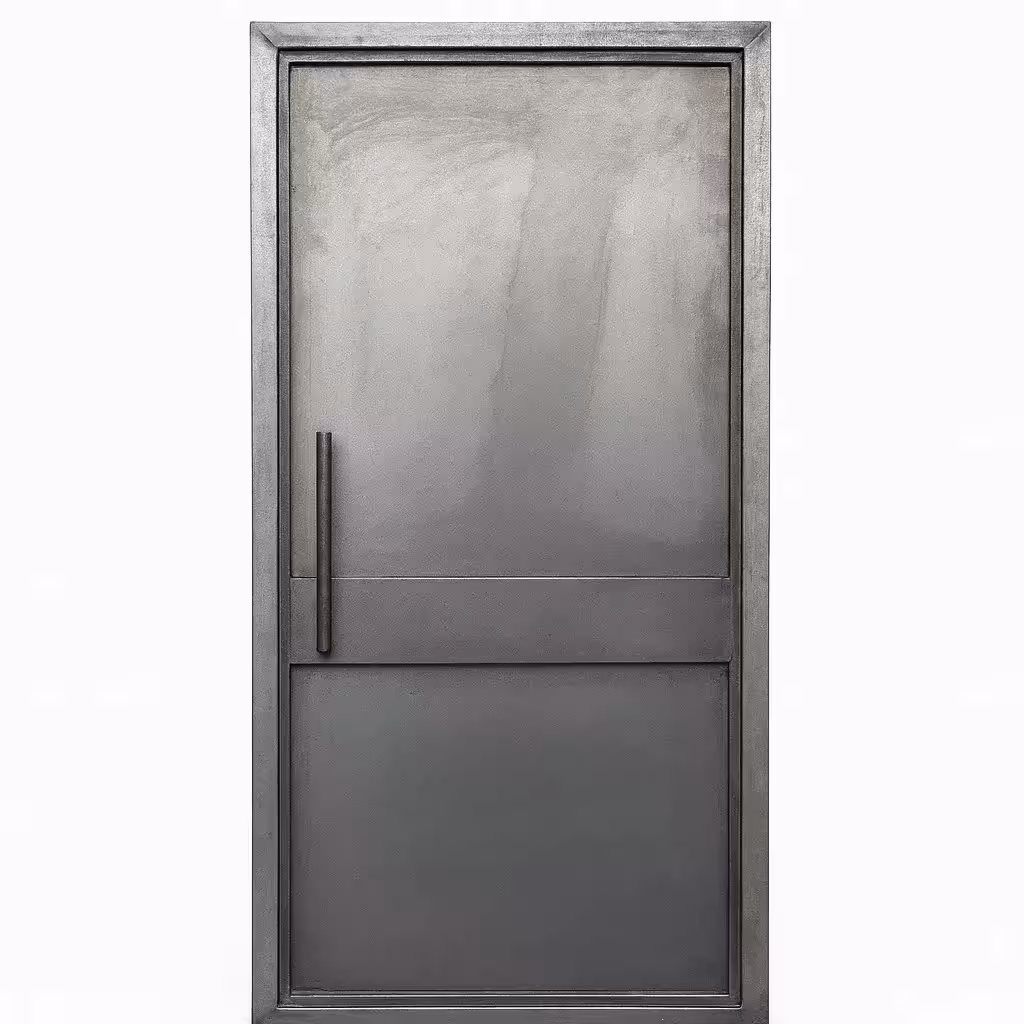 درب آهنی انباری ساده طوسی تیره با ساختار مقاوم کد 30171