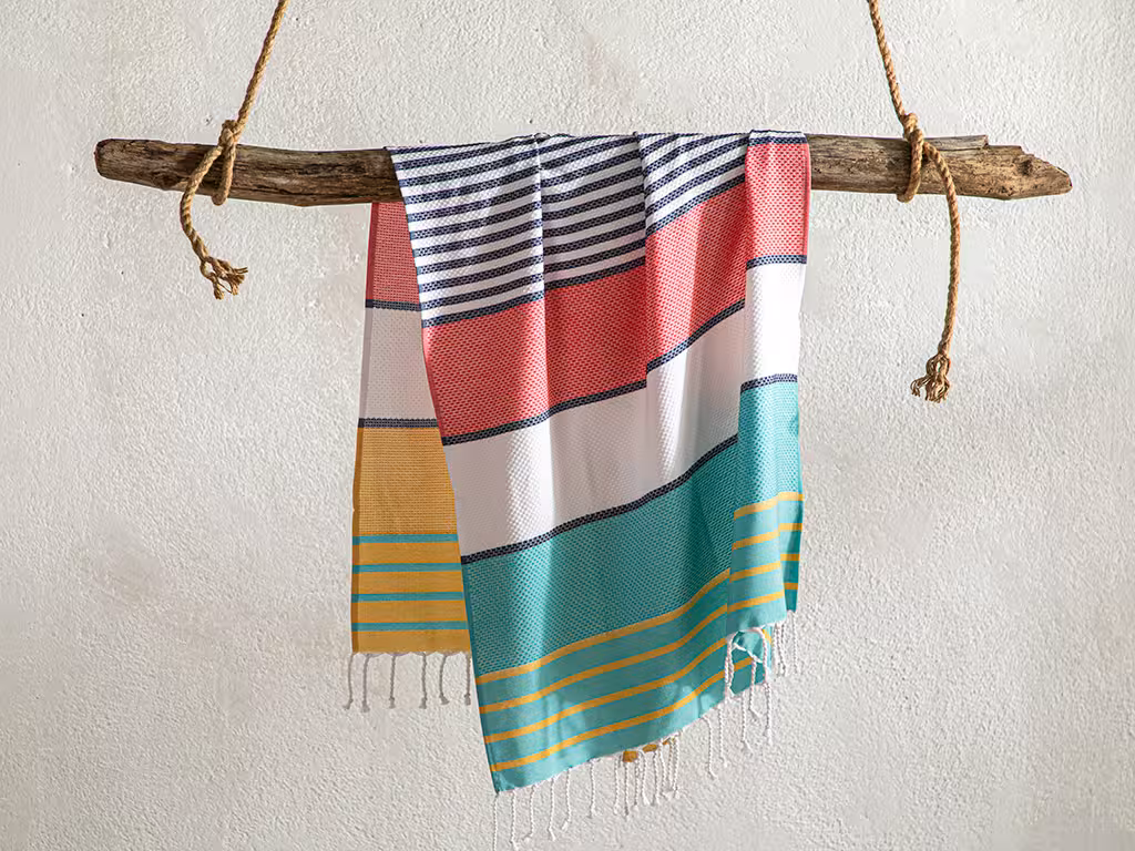 حوله استخری انگلیش هوم طرح soleil سایز 75*150 سانتی متر