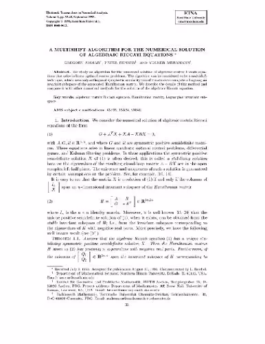 خرید و دانلود نسخه کامل کتاب Multishift algorithm for numerical solution of algebraic Riccati equations