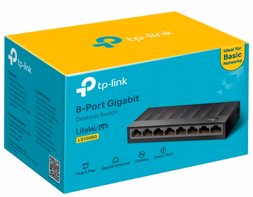سوییچ 8 پورت گیگابیتی و دسکتاپ TP-Link مدل LS1008G