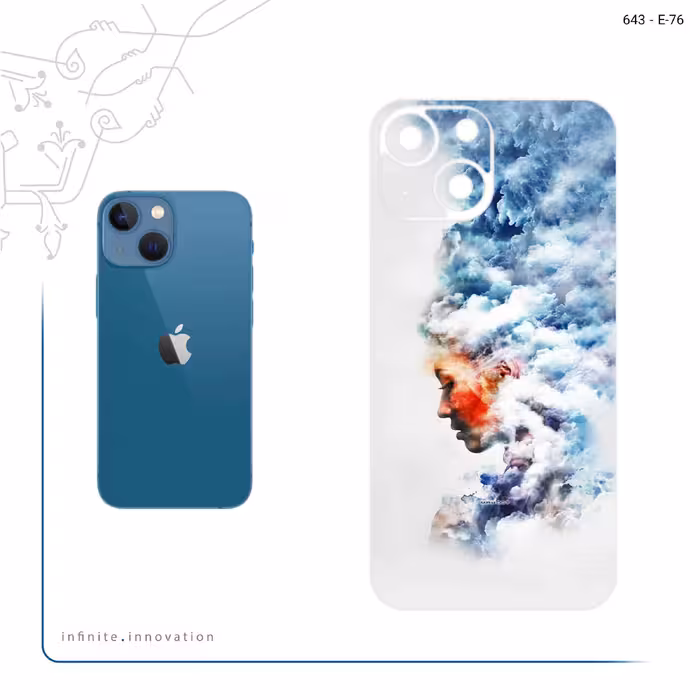 برچسب پوششی ماهوت مدل Women and the Cloud Digital Art مناسب برای گوشی موبایل اپل iPhone 13 Mini