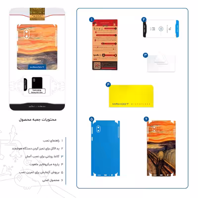 برچسب پوششی ماهوت مدل The Scream of Munch-FullSkin مناسب برای گوشی موبایل سامسونگ Galaxy A01 Core