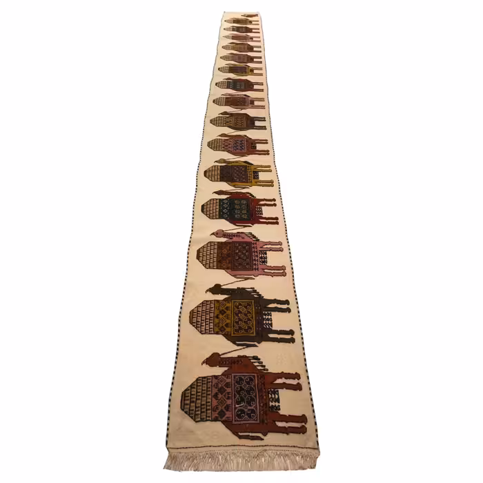 گلیم فرش دستباف طول دو و نیم متری سی پرشیا کد 156063