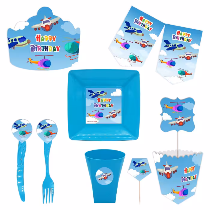   مجموعه 72 عددی تم تولد طرح هواپیما و هلیکوپتر