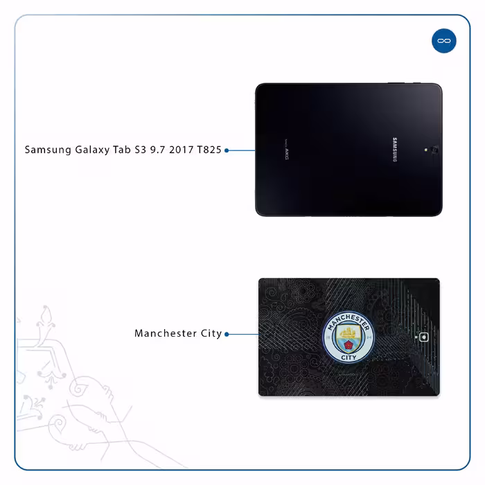 برچسب پوششی ماهوت مدل Manchester-City مناسب برای تبلت سامسونگ Galaxy Tab S3 9.7 2017 T825