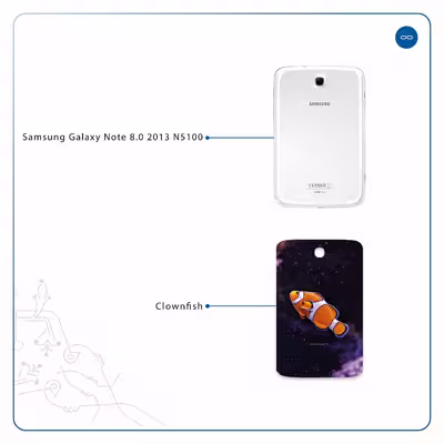 برچسب پوششی ماهوت مدل Clownfish مناسب برای تبلت سامسونگ Galaxy Note 8.0 2013 N5100