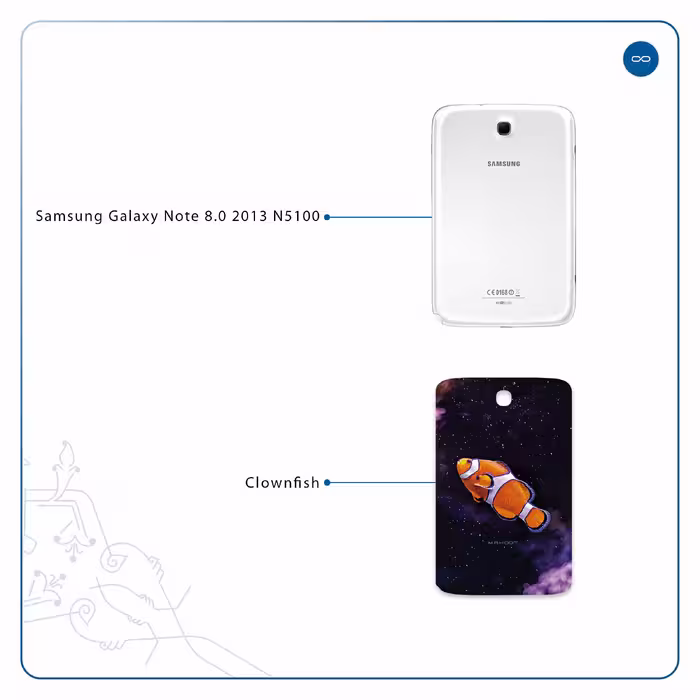 برچسب پوششی ماهوت مدل Clownfish مناسب برای تبلت سامسونگ Galaxy Note 8.0 2013 N5100
