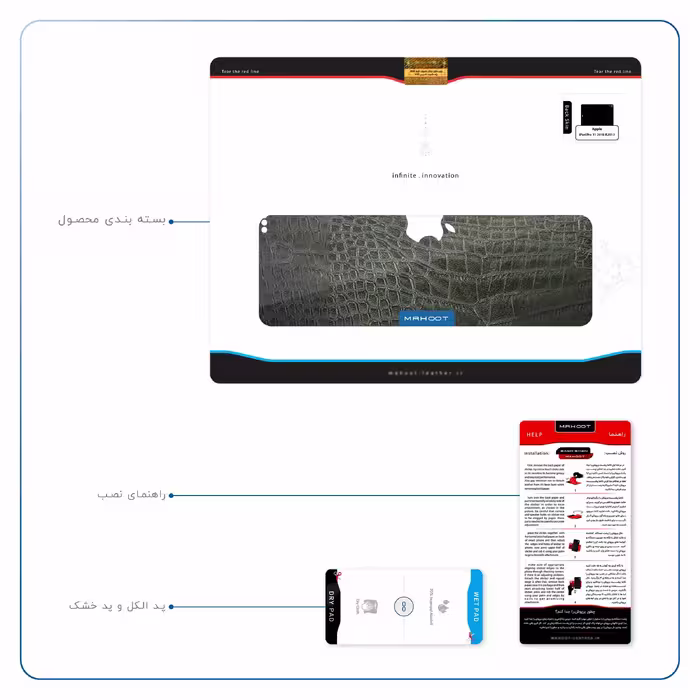 برچسب پوششی ماهوت مدل Green-Crocodile-Leather مناسب برای تبلت اپل iPad Pro 11 2018 A2013