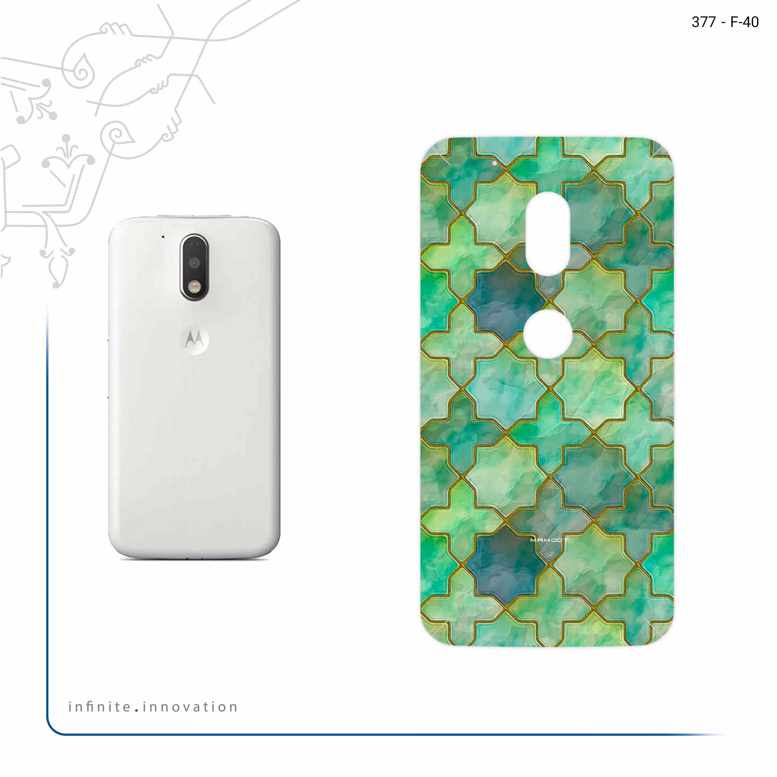 برچسب پوششی ماهوت مدل Iran Tile 8 مناسب برای گوشی موبایل موتورولا Moto G4 Play