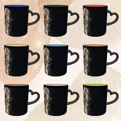 ماگ حرارتی مدل دسته قلبی اکلیلی طرح رونالدو کد 201