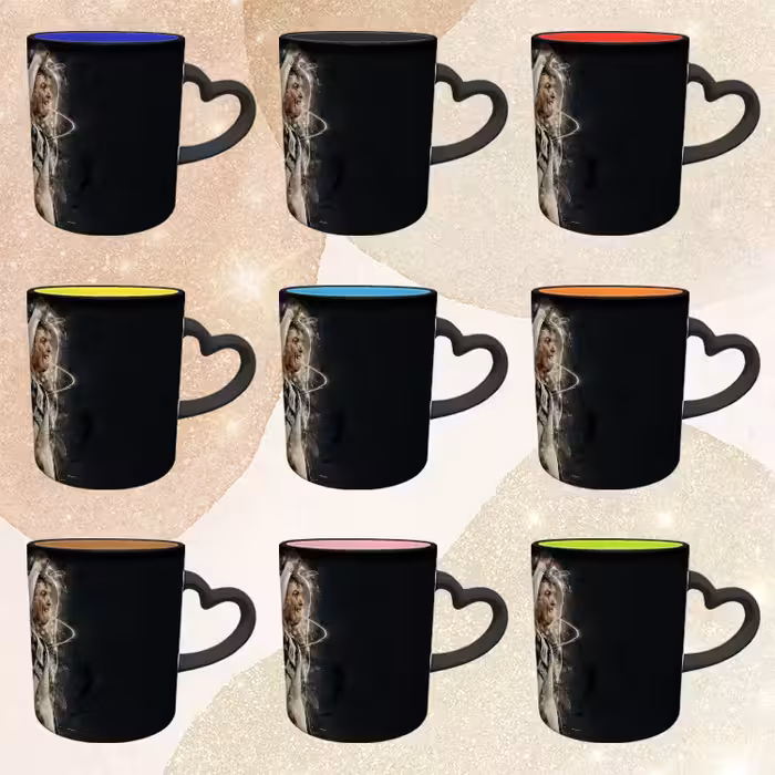 ماگ حرارتی مدل دسته قلبی اکلیلی طرح رونالدو کد 201