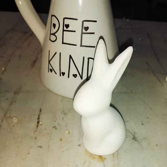 مجسمه سرامیکی خام مدل خرگوش کد 01