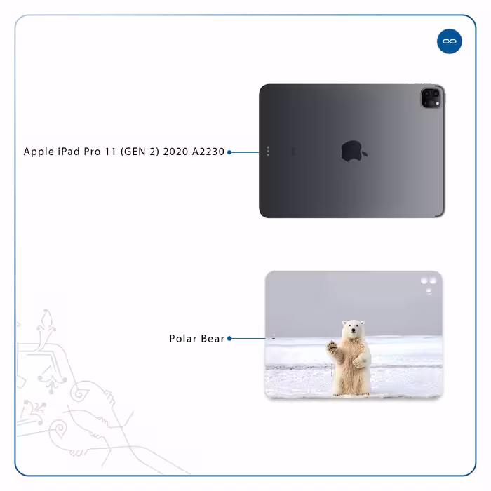 برچسب پوششی ماهوت مدل Polar bear مناسب برای تبلت اپل iPad Pro 11 (GEN 2) 2020 A2230