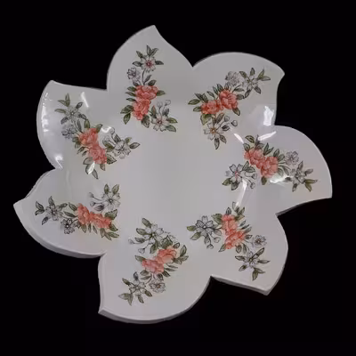 شیرینی خوری سرامیکی هیوا طرح مهر پایه دار بلند کد 11016663