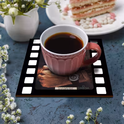 زیر لیوانی لوکسینو مدل تبلیغات قدیمی مجموعه 6 عددی