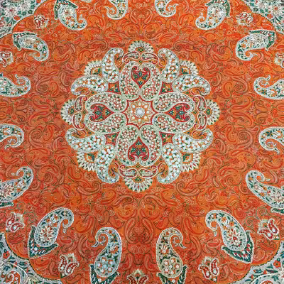 رومیزی ترمه صفائی کد 16.na مدل ملیله دوزی