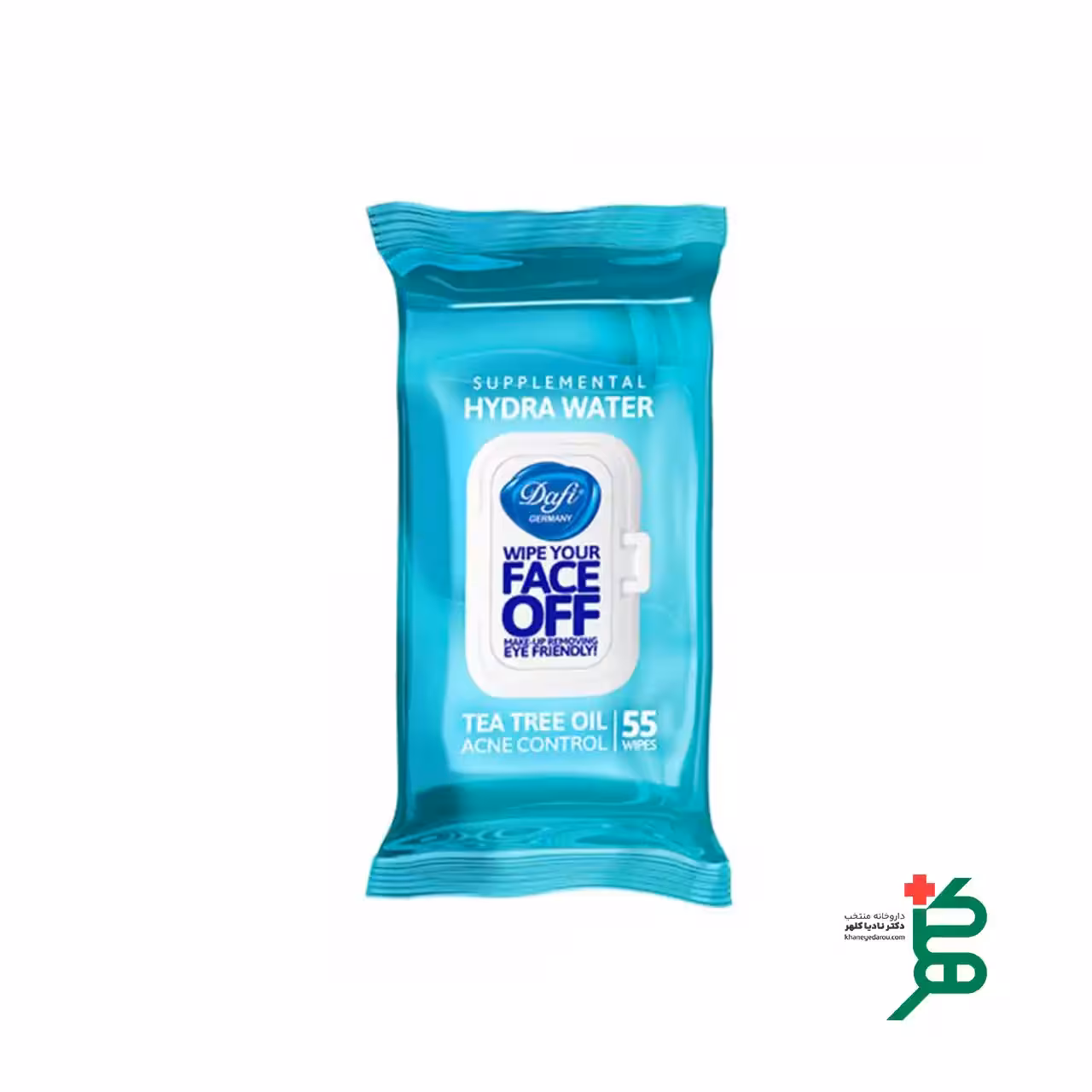 دستمال مرطوب پاک کننده آرایش دافی مدل هیدرا واتر(بسته 55 عددی)