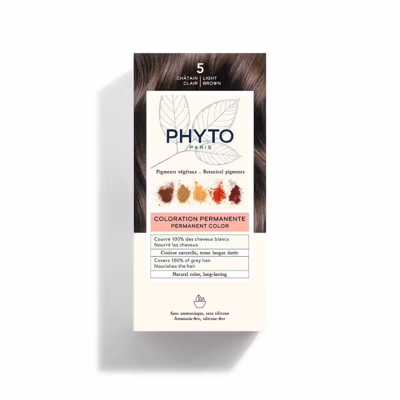 رنگ مو فیتو Phyto قهوه ای روشن 5 بدون آمونیاک 5 Light Brown