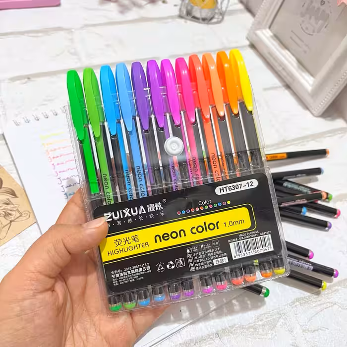 خودکار نئونی 12 رنگ