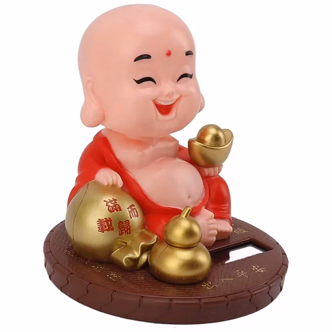 مجسمه فنگشویی خورشیدی متحرک بودا با سر لرزان BABY