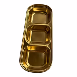 اردو 3 خانه مربع استیل طلایی گلد کیش GOLD KISH کد 11005