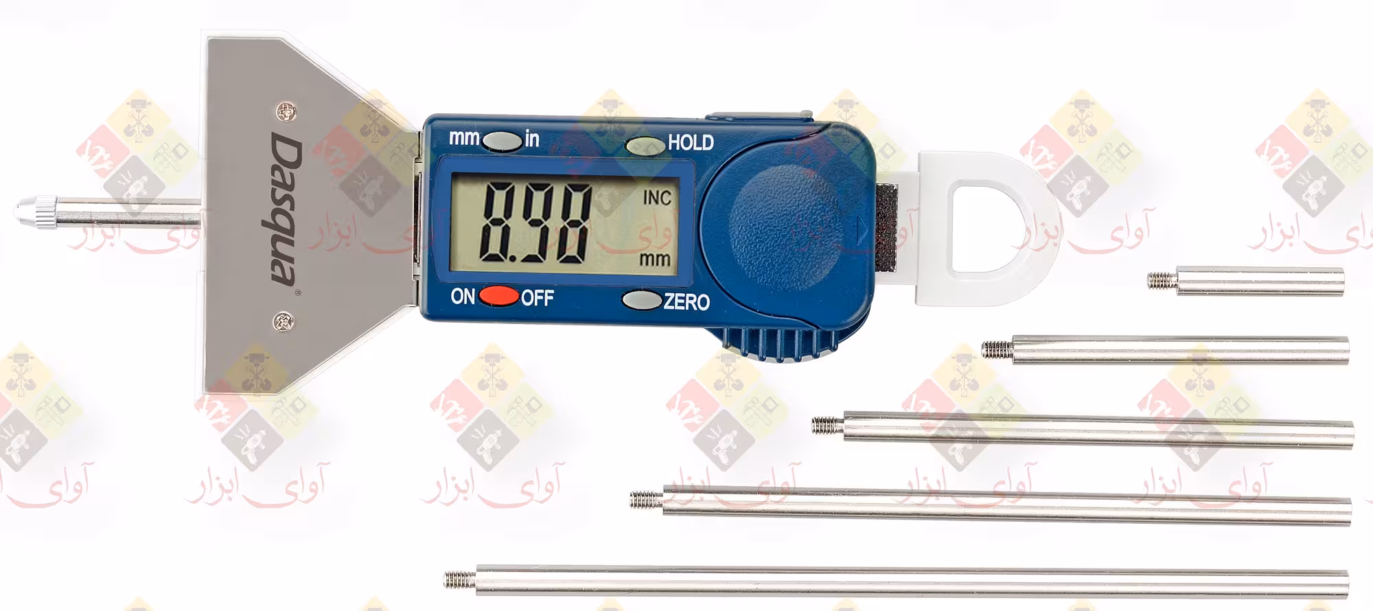 عمق سنج دیجیتال با میله قابل تعویض 25-0 داسکوا Dasqua مدل 1205-4710