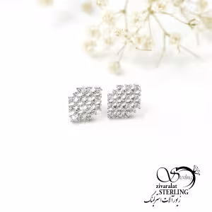 گوشواره میخی نقره کد 6207