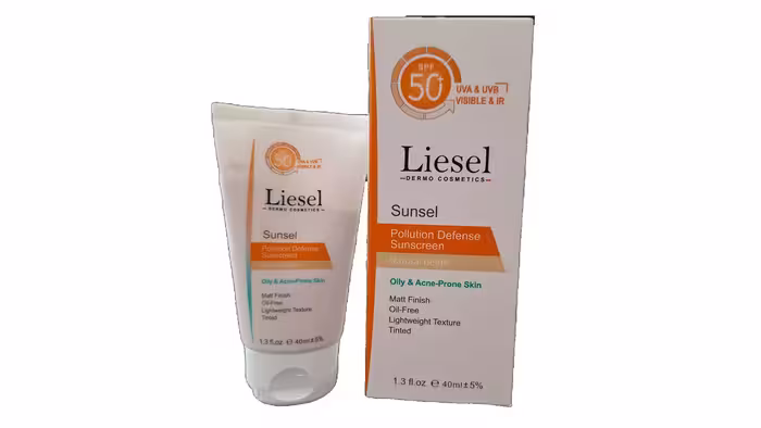 کرم ضد آفتاب رنگی بژ طبیعی لایسل برای پوست چرب  SPF 50