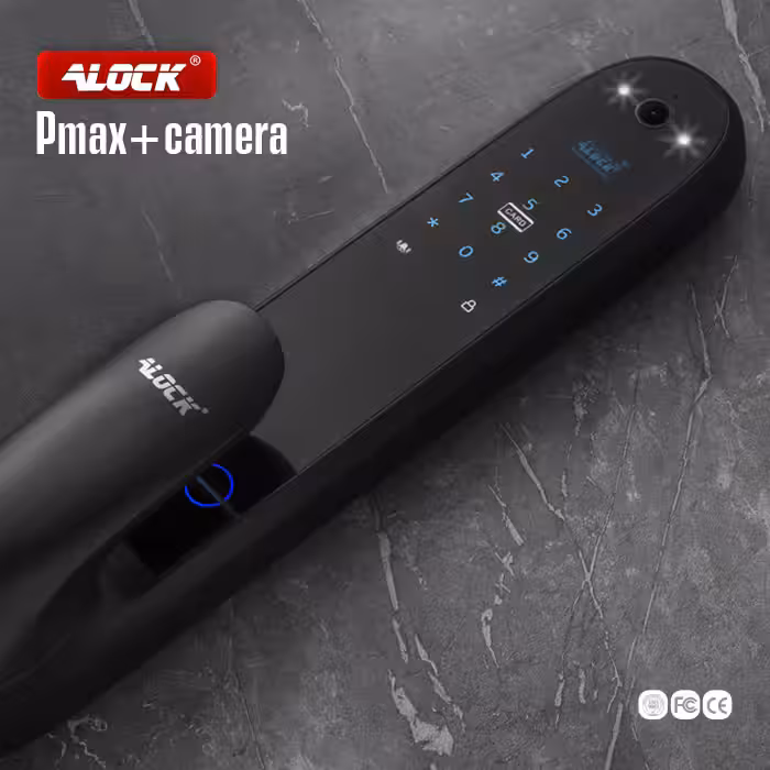 دستگیره چشمی دار و قفل اثر انگشتی دیجیتال ALOCK مدل Pmax Camera