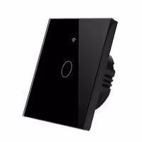کلید تک پل هوشمند لمسی TUYA مشکی با قابلیت کنترل از طریق WiFi و RF433MHz