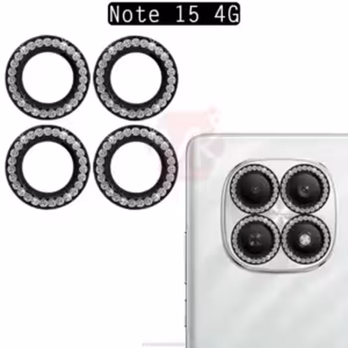 محافظ لنز نگین دار شیائومی Diamond Ring Lens Protector Glass | Redmi Note 15 4G